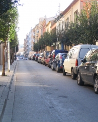 Vista del carrer Major des de l'avinguda de l'Onze de Setembre