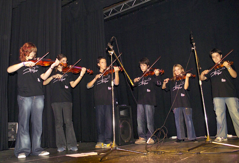 Actuació d'alumnes de l'Escola Municipal de Música durant la festa de Santa Cecília de l'any passat