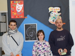 D'esquerra a dreta, Alfred Roncal, Andrea Pérez i José Ramon Díez