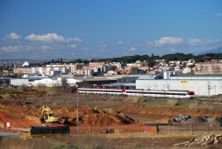 Obres preliminars de construcció del traçat de l'AVE a Montornès Nord