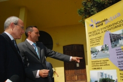 L'alcalde, Daniel Cortés, amb el president, José Montilla