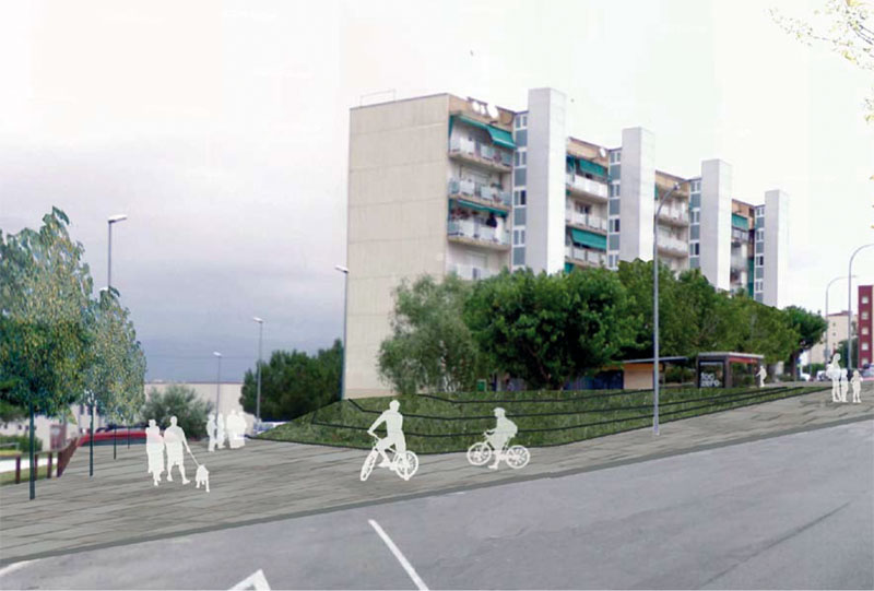 Visualització de la proposta inclosa al projecte per a la millora del carrer de Federico García Lorca