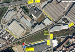 Plànol de la ruta alternativa a causa del tall del carrer de les Tres Creus
