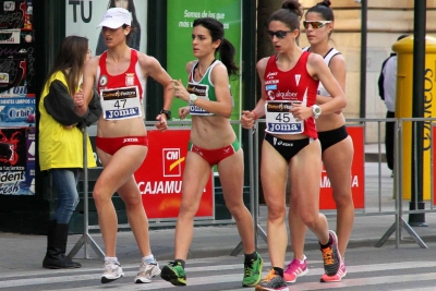 Mar Juárez, en ple esforç. Foto: CE Montornès Atletisme