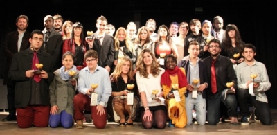Foto de família dels participants en la I Mostra de Curtmetratges de Montornès Nord
