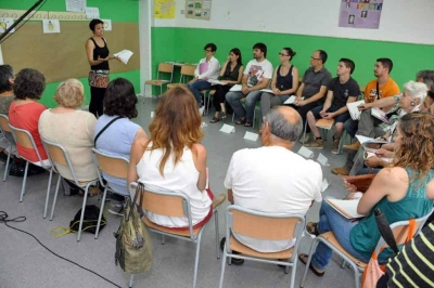 Un dels grups del treball del Fòrum Projecte Educatiu