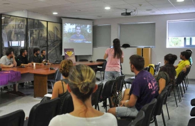 Durant la presentació s'ha projectat el vídeo de promoció de la Festa Major protagonitzat pel periodista Fernando González "Gonzo"