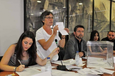 Recompte de vots per a l'elecció de l'alcalde