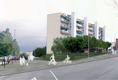 Visualització de la proposta inclosa al projecte per a la millora del carrer de Federico García Lorca
