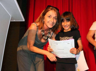 Dina el Mouini, guanyadora de la categoria de 1r a 2n de primària