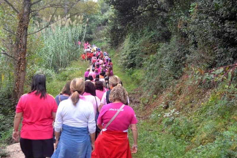 Un moment de la 2a Caminada contra el càncer de mama (Octubre de 2015)
