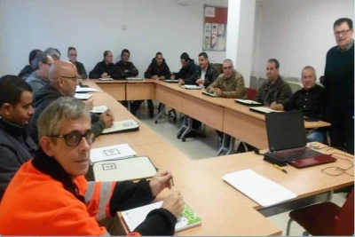 Participants en el curs de prevenció de riscos laborals en l'àmbit de la construcció