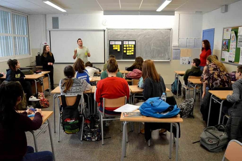 Sessió del procés participatiu a l'Institut Vinyes Velles