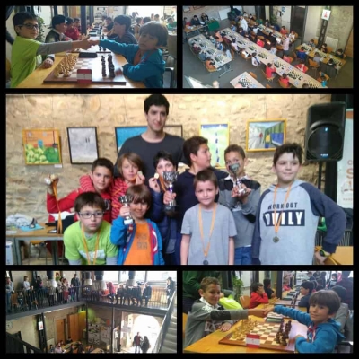 El Club d'Escacs Montornès al torneig Pimavera Infantil a Santa Eugènia (Font: Club Escacs Montornès)