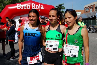El pòdium femení