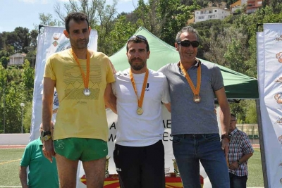 Podi del Campionat de Catalunya Veterà de 10.000 metres marxa