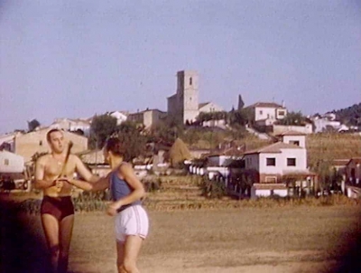Fotograma del film cedit per Peter Schönhöffer amb imatges de l'estiueig a Montornès (1955 aprox.)