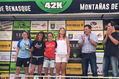 La montornesenca Eli Gordón, de l'equip Segurartic, campiona a la Gran Marató de Muntanyes de Benasque (Font: Segurartic)