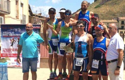 Equip sènior del Club Triatló Montornès, segon en el Triatló CEME – Vall de Cerdener (Foto: Club Triatló Montornès)