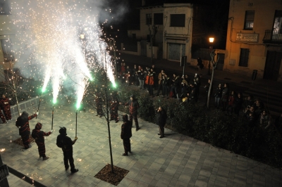 La Colla de Drac i Diables ha posat el punt i final a la concentració amb un espectacle pirotècnic