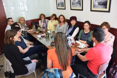 Trobada dels representants de COMULACS amb botiguers de Montornès