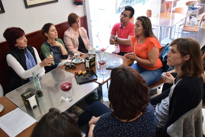 Trobada dels representants de COMULACS amb botiguers de Montornès