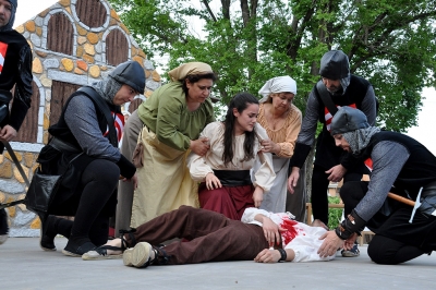 Actors i actrius en ple treball interpretatiu