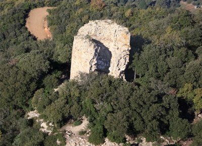 Vista aèria del castell de Sant Miquel (Imatge AMMV)