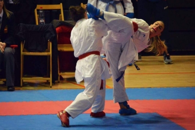 Naiara Moreno a les Series A de karate a Xile (Font: Club Karate Montornès)