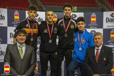 Sergio Hernández a la 1a fase de la Lliga Nacional Junior (Font: Club Karate Montornès)