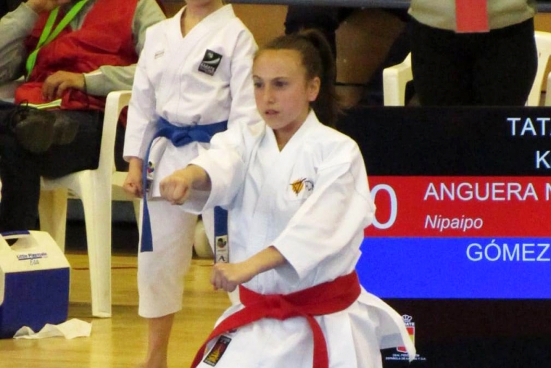 Judith Anguera al Campionat d'Espanya Infantil (Foto: Club Karate Montornès)