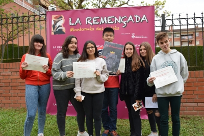 Finalistes i guanyador de l'Institut Marta Mata del concurs de cartells de La Remençada