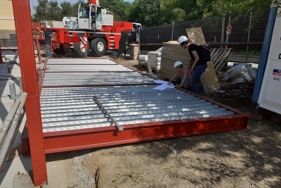 Construcció del Centre Juvenil Sputnik al carrer del Molí 