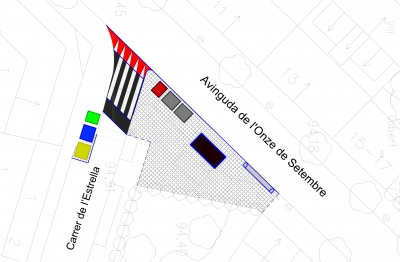 Plànol de l'ampliació de la vorera