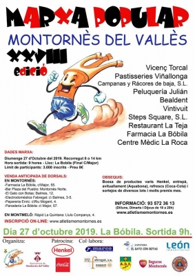 Cartell de la XXVIII Marxa Popular