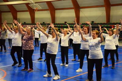 Sessió de gimnàstica per a la gent gran a la Carpa polivalent El Sorralet (Imatge d'arxiu)