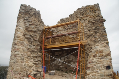 La bastida a l’interior de la torre.