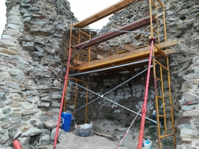 La bastida a l’interior de la torre.