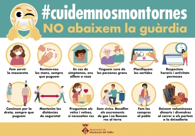 Recomanacions de la campanya #cuidemnosmontornes No abaixem la guàrdia