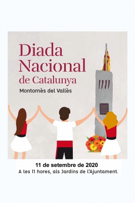 Cartell de l'acte institucional de la Diada Nacional de Catalunya a Montornès.
