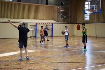 Franco Pinotti i els jugadors van tenir temps de realitzar alguns entrenaments a la sessió d'ahir.