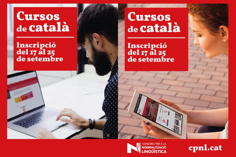 Cartell dels cursos de català per a adults 2020