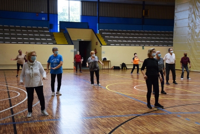 El taller de gimnàstica té lloc al pavelló del Complex Esportiu Municipal Les Vernedes