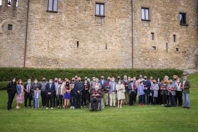 Foto de família als Premis Josep Anselm Clavé 2020 del cant coral a Catalunya (imatge: Premis Josep Anselm Clavé)