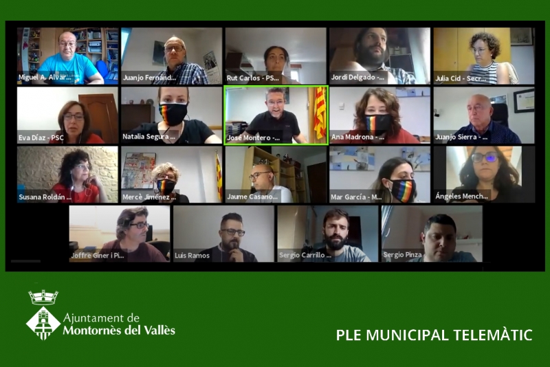 Ple telemàtic de l'Ajuntament de Montornès (Captura de la sessió del 3 de juny de 2021)
