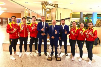 María López amb la selecció espanyola a El Caire (imatge: RFK)