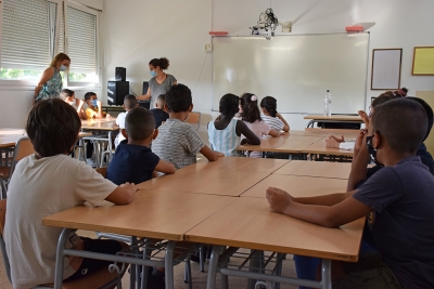 Una de les classes de l'Escola Marinada.