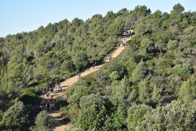 La Marxa Popular, al seu pas per les muntanyes del Parc de la Serralada Litoral.