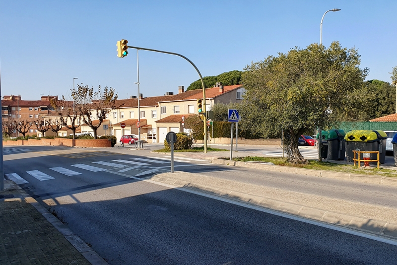 Espai entre la BV-5001 i el carrer de Can Parera on es faran les obres de millora de la seguretat