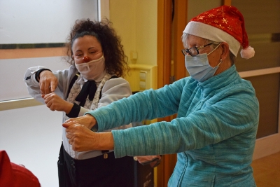 Animació teatral al dinar de Nadal.